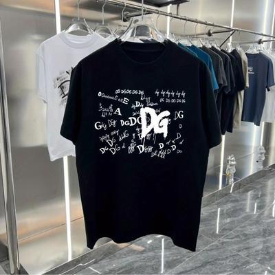 TEMU Europe And The United States Brand Summer Short-sleeved Dg Graffiti Leisure Printed Short-sleeved T-shirt Image