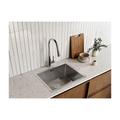 Set lavandino 55 x 45 cm SOELA + rubinetto con doccino RONA Acciaio inox Grigio e cromato