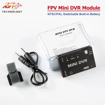 Mini FPV DVR Module Video Audio Recorder NTSC PAL 30FS Switchable Built-in Battery Support 32GB Card for FPV Drone Quadcopter