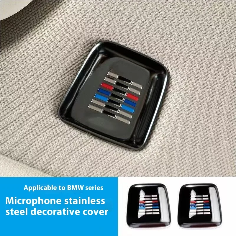 2 PCS Interni Auto Altoparlante Sul Tetto Microfono Antipolvere Copertura Protettiva Trim Per BMW 1 2 3 4 5 6 7 Serie X1 X2 X3 X4 X5 X6 X7