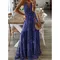 Vêtements pour femmes robe longue style bohème nouvelle robe longue à bretelles taille haute col en v imprimé robe florale vêtements pour femmes