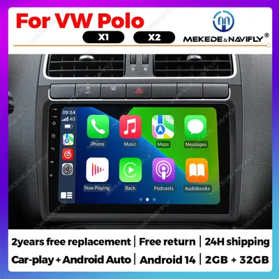 Android 14 autoradio For VW Volkswagen POLO 5 sedan 2008-2020 wireless CarPlay Android Auto auto intelligentes system Auto Multimedia Player No 2 din 2din DVD