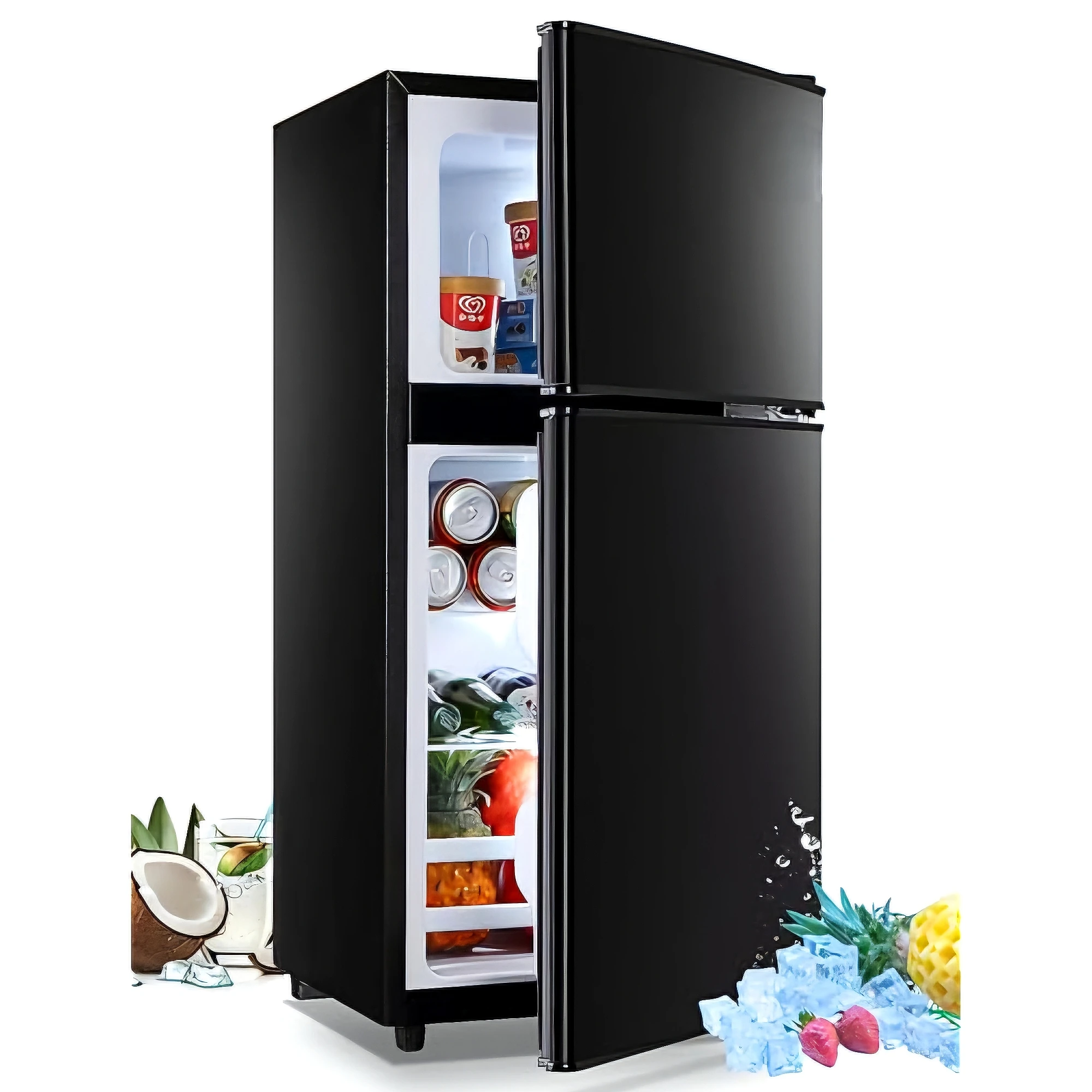 Petit réfrigérateur à Double porte sur mesure, Mini réfrigérateur à Double porte pour hôtel, dortoir, appartement, Mini réfrigérateur Portable