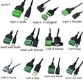 USB 2.0 femmina B Micro USB mini USB tipo C maschio a 5 pin femmina connettore a vite con cavo adattatore spina terminale schermato