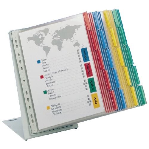 DURABLE FUNCTION Sichttafelsystem 20 Flächen DIN A4 Tischbefestigung Stahl Farbig sortiert Image