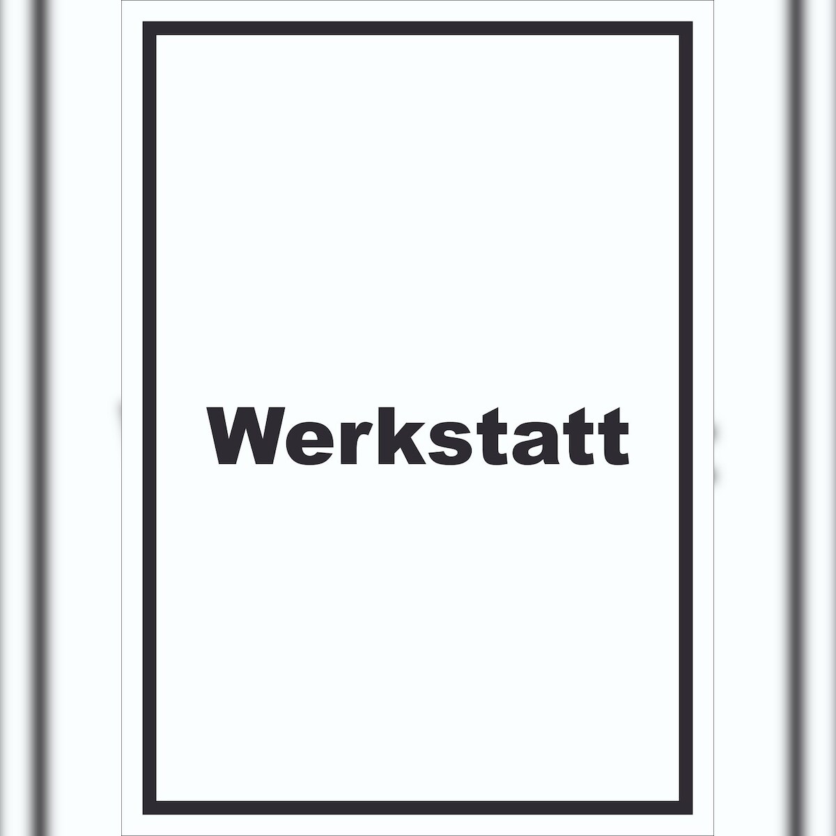 HB-Druck Werkstatt Schild mit Text Handwerk Reparatur hochkant A2 Rückseite selbstklebend Image