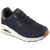 Sneaker SKECHERS "UNO-JUNGLE NITE", Damen, Gr. 40, schwarz (schwarz, leo), Lederimitat, animal-print, sportlich, Schuhe, Schnürschuh, Freizeitschuh mit Wedge-Absatz