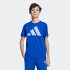 T-Shirt ADIDAS SPORTSWEAR "J BL TEE 160", Kinder, Gr. 152, royal blau, blau fusion, glow blau, Obermaterial: 100% Baumwolle, sportlich, Rundhals, Shirts