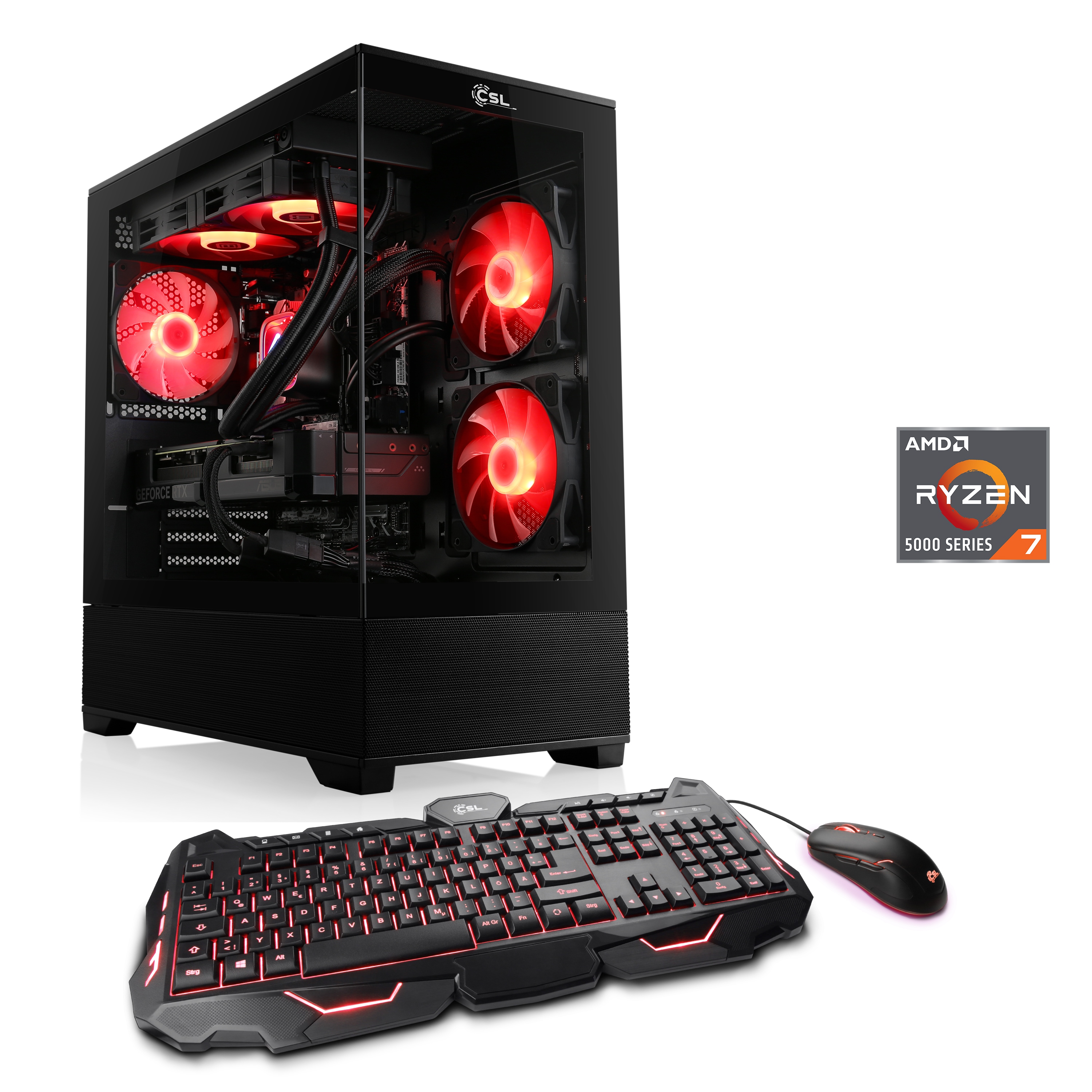 CSL Gaming-PC "AeroVision V24306", schwarz, Microsoft Windows 11 Home (64 Bit), 32 GB RAM 1.000 GB SSD, Desktop-PCs Image