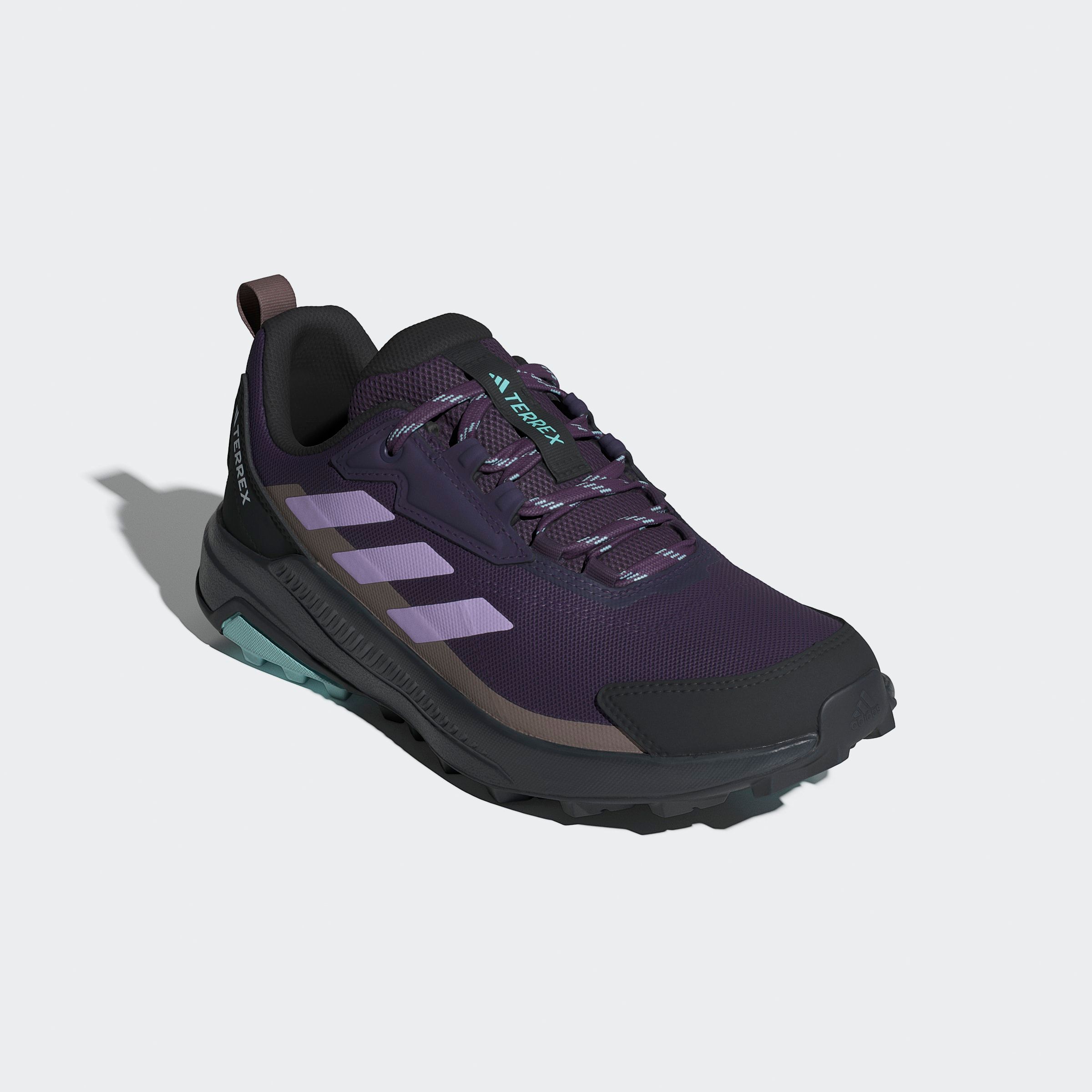 Wanderschuh ADIDAS TERREX "TERREX ANYLANDER", Damen, Gr. 40, aurora plum, powder plum, trace braun, Textil, Schuhe Wanderschuh, Topseller
