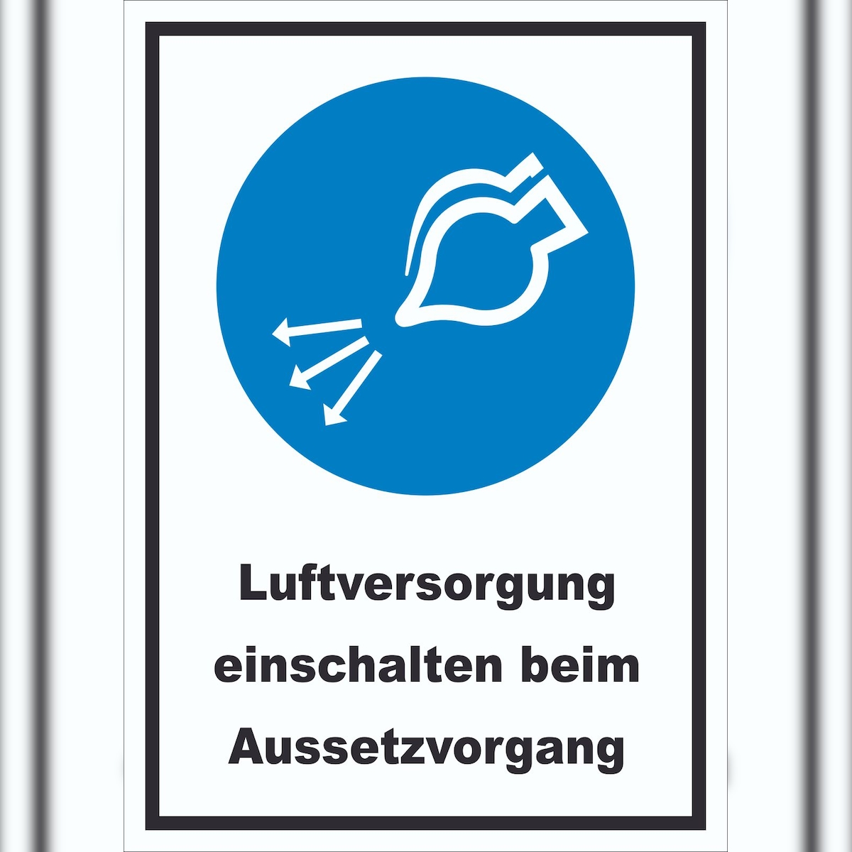 HB-Druck Luftversorgung einschalten beim Aussetzvorgang Schild A6 (105x148mm) Image