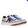 Sneaker TOMMY HILFIGER, Kinder, Gr. 40, beige (weiß, blau, beige), Synthetik, sportlich, Schuhe, Retro Sneaker, Freizeitschuh mit Reißverschluss