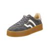 Plateausneaker GANT "Gant Sneaker Veloursleder", Damen, Gr. 39, grau (dunkelgrau), Veloursleder, casual, Schuhe