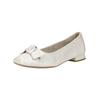 Ballerina CAPRICE "Caprice Ballerinas Leder", Damen, Gr. 39, weiß, Leder, casual, Schuhe