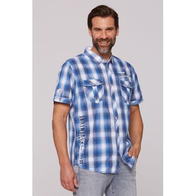 Kurzarmhemd CAMP DAVID, Herren, Gr. XXL, Normalgrößen, blau, Material: 100% Baumwolle, kariert, bedruckt, bestickt, casual, regular fit normal, Kurzarm normaler Saum, Hemden, mit Klappentaschen Image