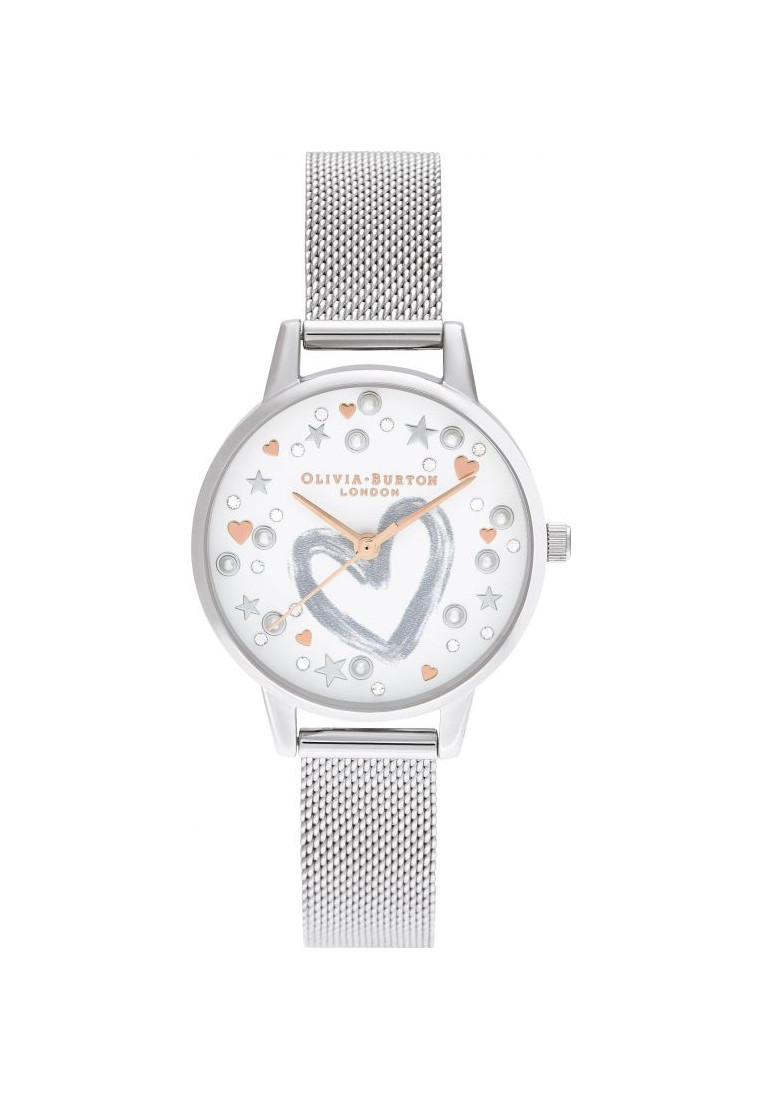 Olivia Burton Womens OB16LH12 Ladies Watch - Silver Steel - One Size | Olivia Burton Sale | Discount Designer Brands