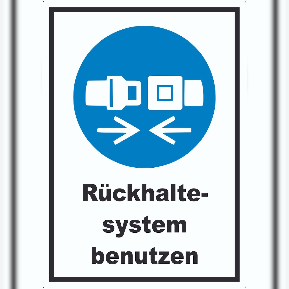 HB-Druck Rückhaltesystem benutzen Aufkleber A8 (52x74mm) Image