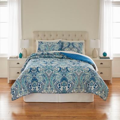 Men’s Big & Tall BH Studio 3-Pc. Microfiber Comforter Set by BH Studio in Peacock (Size QUEEN)
