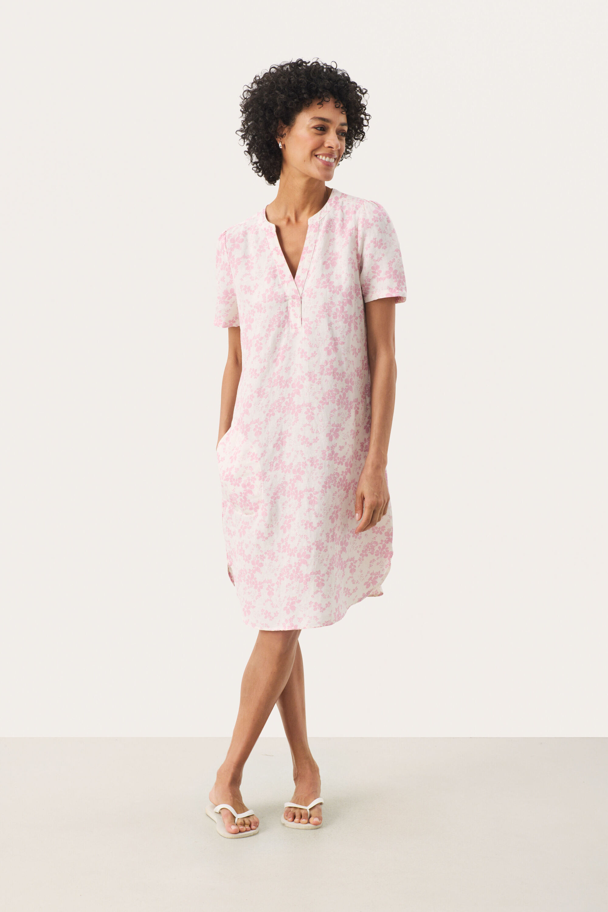 Kleid Gerade Passform pink white EU 38 / UK 10