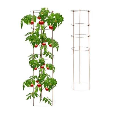 relaxdays 2er-Set Rankhilfe 120 cm braun braun