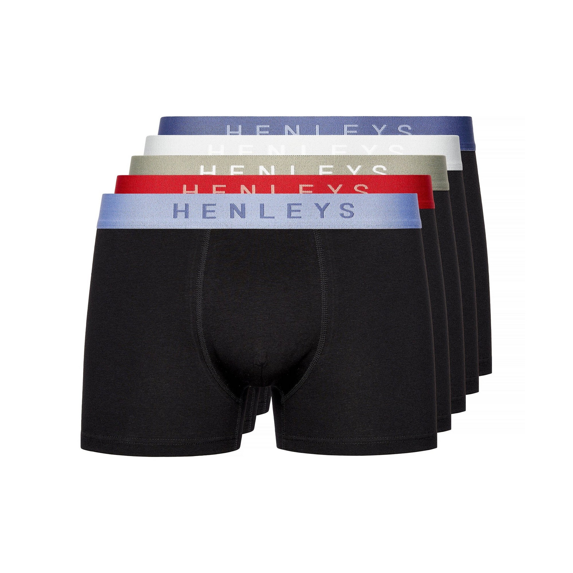 Henleys - "Blackiris" Boxershorts für Herren(5er-Pack) (Schwarz) Image