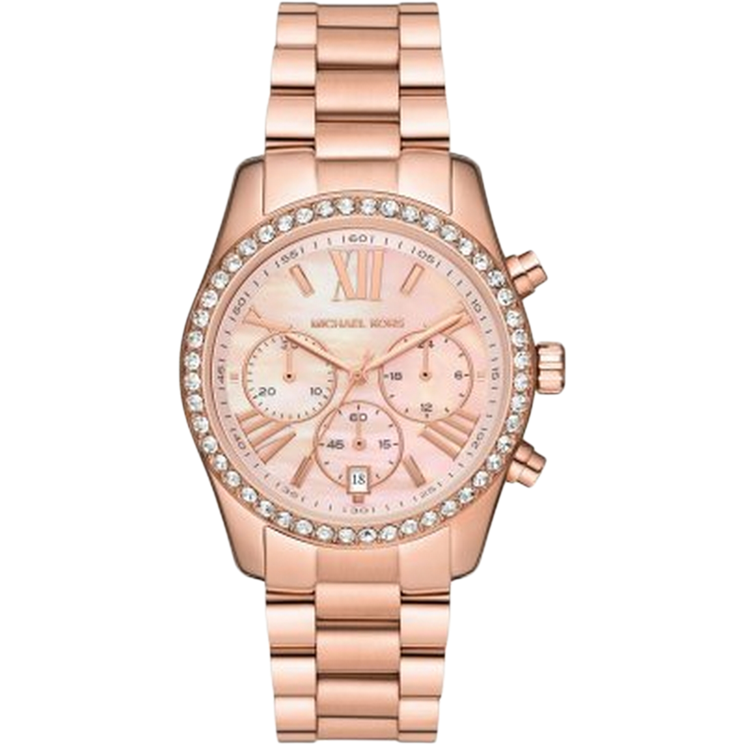 Michael Kors Damenuhr Quartz Silber Gold Rose Image