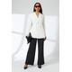 Principles Womens Double Breasted Linen Pinstripe Blazer - Natural Viscose - Size 16 UK | Principles Sale | Discount Designer Brands
