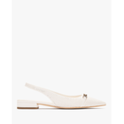 Kate Spade Womens Hallie Perforated Leather Slingback Flat - Beige - Size UK 7.5 | Kate Spade Sale | Discount Designer Brands