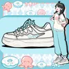 Amy und Michael 2025, Sommer, neue süße Mädchen, Studenten, weiße lässige Turnschuhe, weibliche Frauen, atmungsaktive Mesh-Schuhe, Low-Top-Schuhe