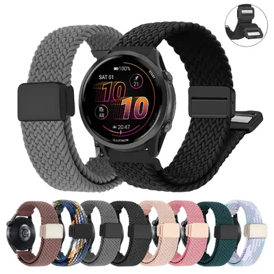 20 mm 22 mm Nylonband für Garmin Vivoactive 6 5 Band Forerunner 570 165 245 255 Magnetschnalle Armband für Amazfit Armband Image