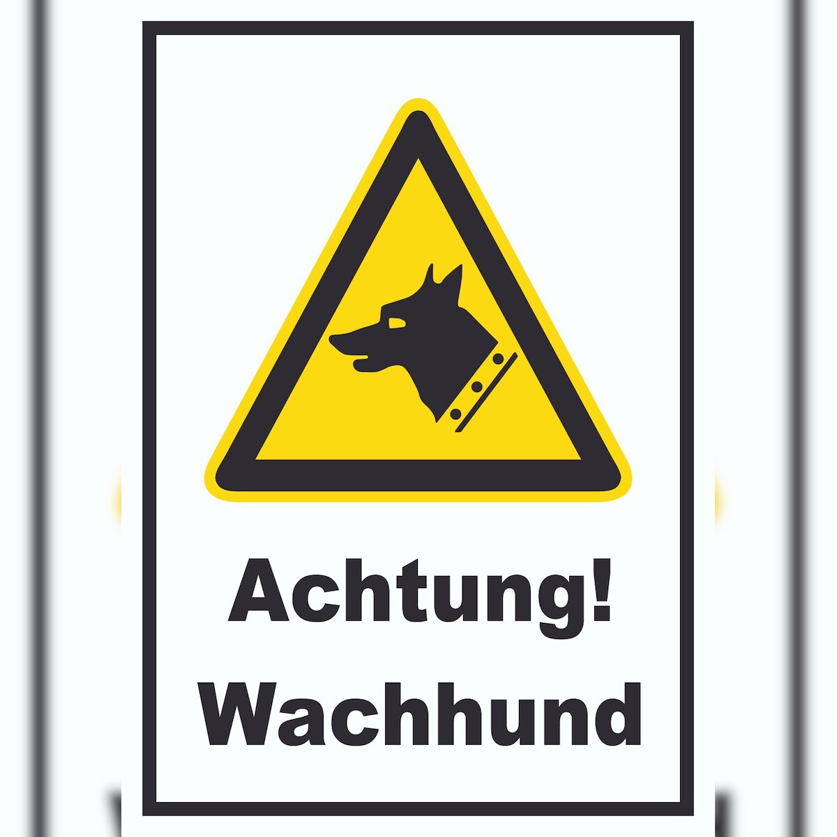 HB-Druck Achtung Wachhund A0 Rückseite selbstklebend Schild Image