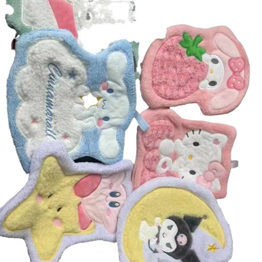 Süßes Sanrio Cartoon Handtuch Anime Kawaii Hello Kitty Kuromi Korallensamt zum Aufhängen, Küche, Badezimmer, Kinder, saugfähiges quadratisches Handtuch Image