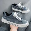 Männer Schuhe Blau Cowboy Lace-Up Leinwand Schuh Komfort Vulkanisierte Skateboard Schuh Große Größe 39-48 Outdoor rutschfeste Männliche Skate Turnschuhe