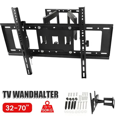 TV-Halterung, schwebender TV-Ständer für 32–70 Zoll TV-Rack, Wandbehang, universelle drehbare Neigung, horizontale Einstellung, TV-Halterung