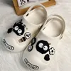 Schuh-Charm für Crocs, DIY, niedlicher schwarzer weicher Kleber, Cartoon-Schuhdekorationen, Zubehör, Charms für Clogs, Bogg Bag Slides, Sandalen