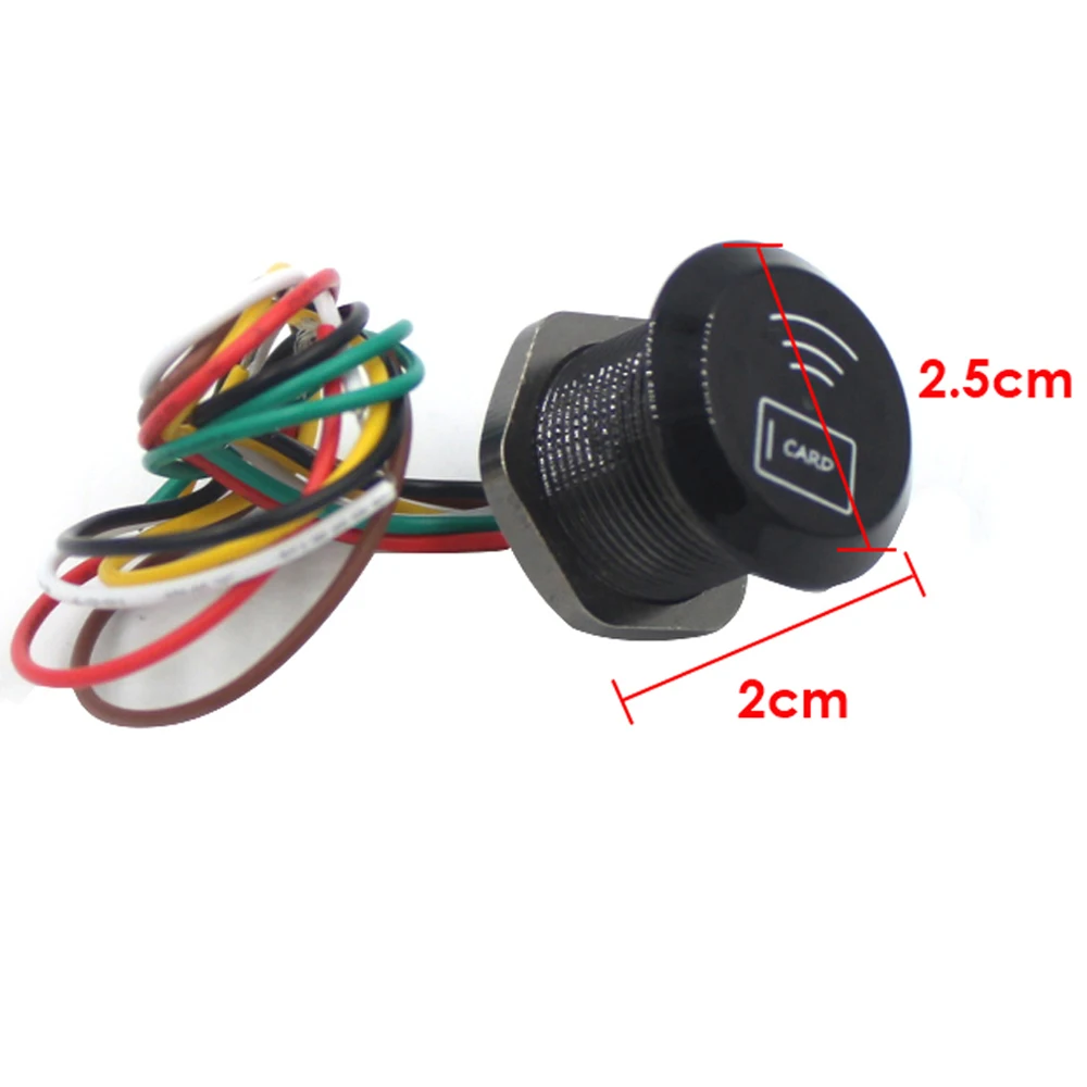 Wiegand 26/34 IP68 Wasserdichter Mini 125 kHz/13,56 MHz Rfid-Leser 9–15 V RFID-Näherungsleser für Zugangskontrollsystem Image