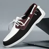 2025 Retro-Leder-Loafer für Herren, Bootsschuhe, Größe 48, Designer-Büro-Business-Freizeitschuhe für Herren, flache Slip-On-Fahrschuhe für Herren