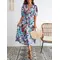 Robe longue florale d