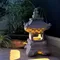 Statues de pagode de Style chinois lumières solaires extérieures, décoration de jardin lanterne de jardin Zen extérieure LED scintillante décor de lumière de jardin