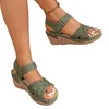 Keil Fisch Mund Cross Strap Römischen Stil frauen Schuhe Sommer Neue Offene spitze Plattform Große Größe Mode Sexy Casual sandalen