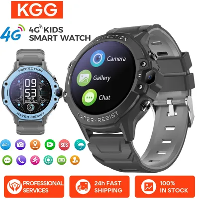 Kids 4G Smart Watch Student 1.28" Waterproof GPS WIFI LBS Location Video Call Chat 670Mah Battery Calculator Children Smartwatch