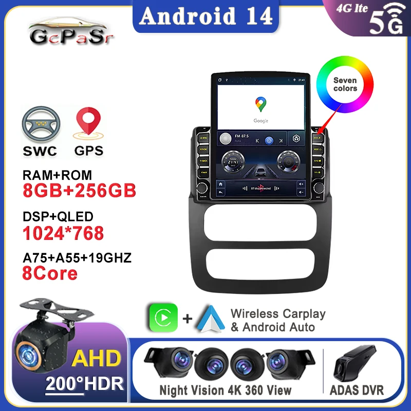 Android 16 für Dodge Ram 3 DR DH 2001 - 2006 Auto-Radio Multimedia-Videoplayer Navigation GPS-Haupteinheit Bildschirm Kein 2Din DVD