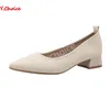 Y.Choice Frauen Spitze Chunky Heels Mode Büro Und Karriere Casual Party Hochzeit Schuhe frauen Elegante Kleid Heels
