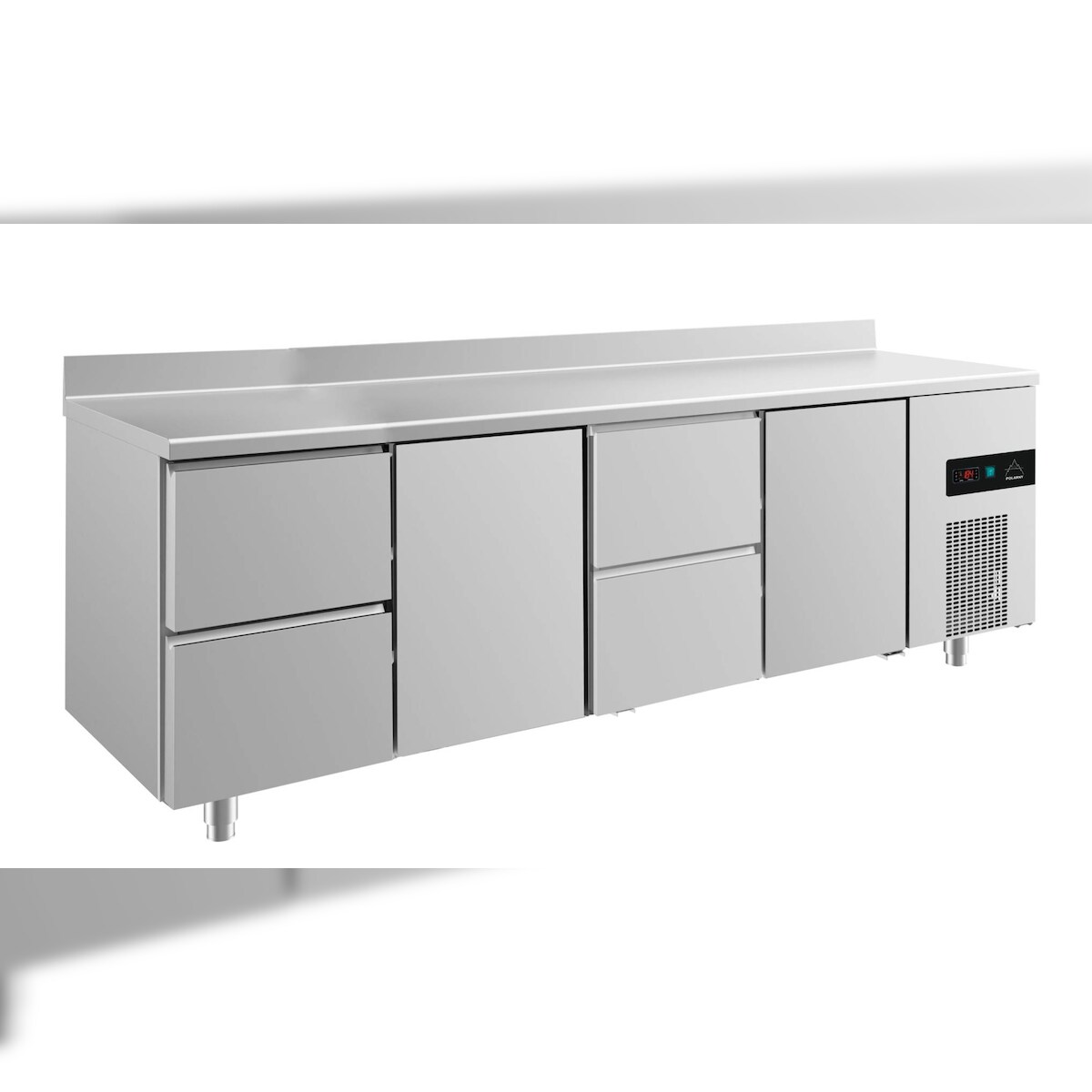 A&S polarny A&S Kühltisch -2 bis +8°C 2330x700x850mm mit 2x Türen und 2x zwei Schubladen u. Aufkantung Image