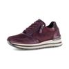 Plateausneaker GABOR "TIURIN", Damen, Gr. 37, rot (bordeaux), Veloursleder, Lackleder, unifarben, sportlich, Schuhe, Schnürschuh, Halbschuh, Komfortschuh Weite H (= sehr weit)