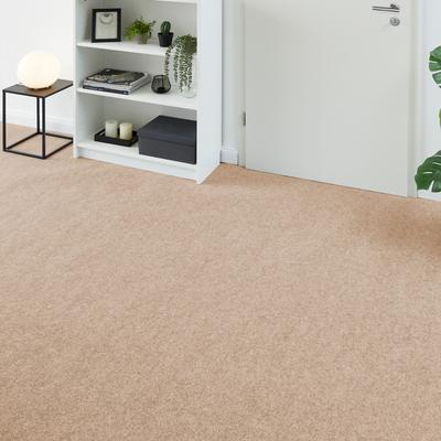 Teppichboden ANDIAMO "Milo, Nadelfilz, Made in Belgium", beige, B:200cm H:2,5mm L:300cm, Polyester, Polypropylen (PP), Teppiche, Uni Farben, Breite 100 cm oder 200 cm, Wohnzimmer, strapazierfähig Image