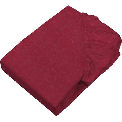 Bettlaken SETEX "Feinbiber Melange Spannbetttuch", rot (dunkelrot), B:180cm L:200cm, Feinbiber, Obermaterial: 90% Baumwolle, 10% Polyester, Laken, Spannbettlaken, Melange-Effekt: Tiefe, Lebendigkeit, interessante Optik für das Auge Image