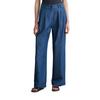 Chinohose MARC O'POLO "mit TENCEL™ Lyocell", Damen, Gr. 42, Normalgrößen, schwarz indigo tencel denim, Obermaterial: 82% Baumwolle, 18% Lyocell, unifarben, casual, weit lang, Hosen