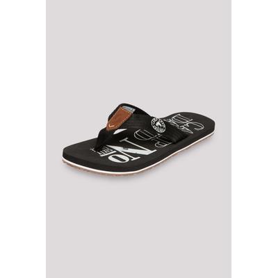 Zehentrenner CAMP DAVID, Herren, Gr. 45, schwarz, Textil, Leder, bedruckt, casual, Schuhe, mit Textilsteg Image