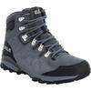 Wanderschuh JACK WOLFSKIN "REFUGIO TEXAPORE MID M", Gr. 40,5, grau (grau, schwarz), Leder, Textil, sportlich, Schuhe, Wasserdicht